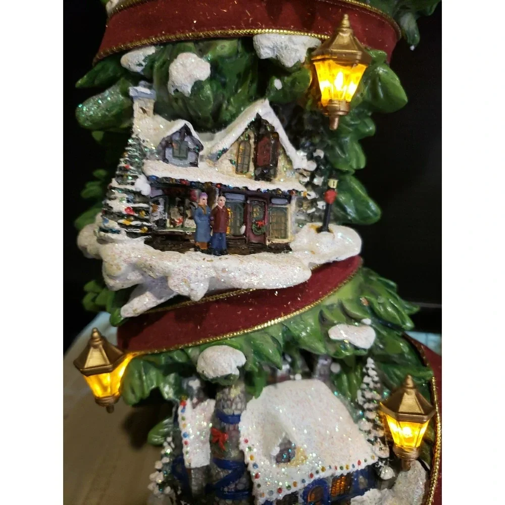 2005 Thomas Kincaide Christmas Village Wreath Hamilton Lighted 16